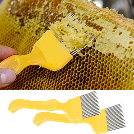 Beekeeping Honey Scraper Fork 2pcs Manual Comb Cutter Stainless Steel Handle