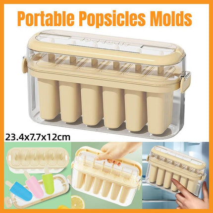 Portable Ice Cube Mould Box Freezer Ice Compartment Ice Holder for Ice Making