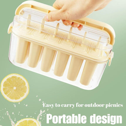 Portable Ice Cube Mould Box Freezer Ice Compartment Ice Holder for Ice Making