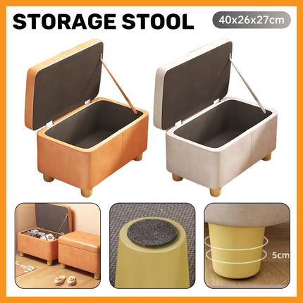 Home Sofa Stool Storage Tool Durable Multifunctional for Home Living Room Use