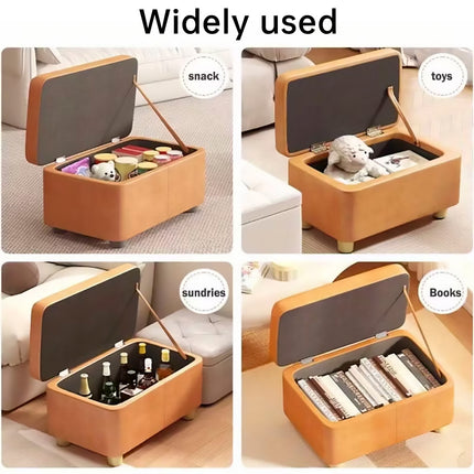 Home Sofa Stool Storage Tool Durable Multifunctional for Home Living Room Use