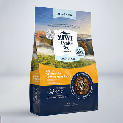 Ziwi Peak Steam Dried Dog Food Chicken with Orchard Fruits 1500 or 3200g