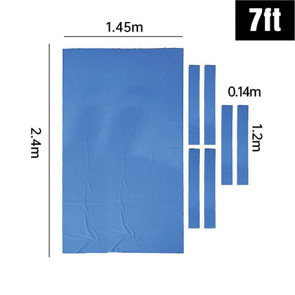 7Pcs Worsted Billiard Snooker Pool Table Cover Cloth W/ Felt Strip Heavy Duty 7FT