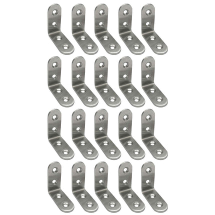 20PCS Stainless Steel Right Angle Support Bracket Sturdy for Furniture Repair