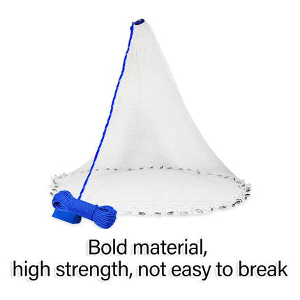 Hand Cast Net Ring Free Fishing Net for Outdoor Catching Shrimp Bait Fish