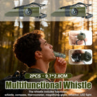 2PCS Outdoor 7 in 1 Multifunctional Emergency Whistle for Camping Hiking Use