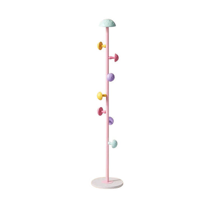 Kids Floor-Standing Coat Rack With Mushroom Hooks High-Carbon Steel