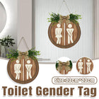 Wooden Toilet Signs Wall Hanging Gender Signage Decorative Bathroom Door Signs
