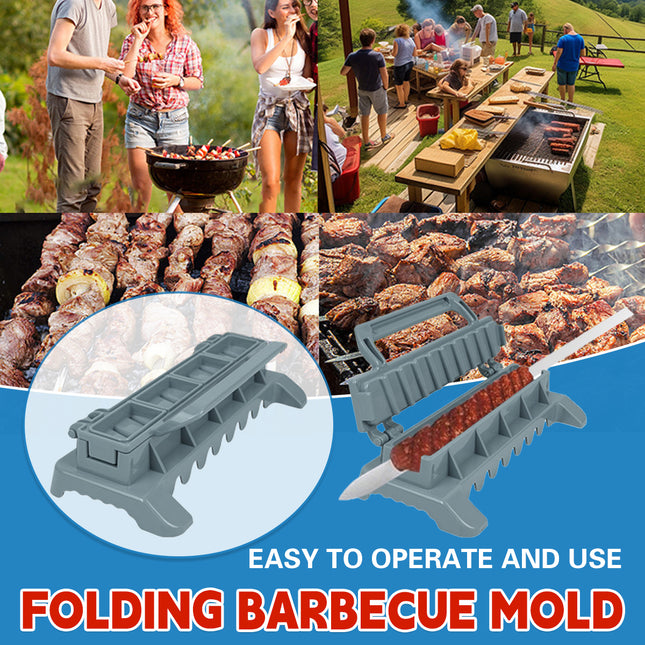 Foldable Barbecue Mold Grill Accessories Non Stick Heat Resistant Durable