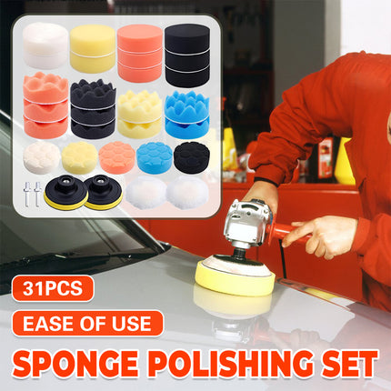 3 Inch Car Beauty Waxing Sponge Polishing Set High Density For Car Care Reusable