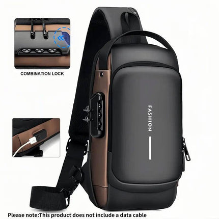 Multi-Function Password Lock Shoulder Bag Anti-Theft Crossbody Sling Bag Travel
