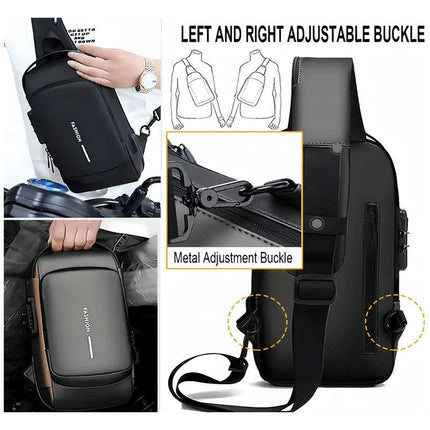 Multi-Function Password Lock Shoulder Bag Anti-Theft Crossbody Sling Bag Travel