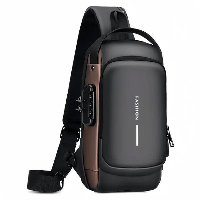 Multi-Function Password Lock Shoulder Bag Anti-Theft Crossbody Sling Bag Travel