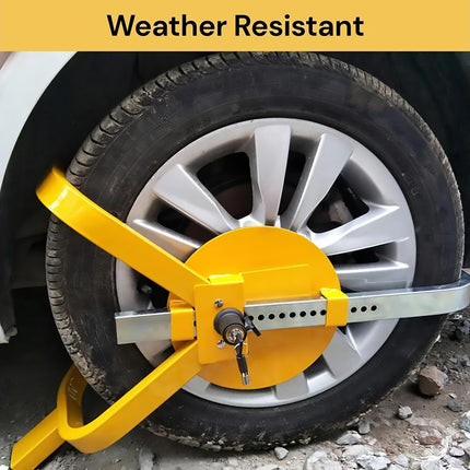 Car Wheel Lock Clamp Heavy Duty 13 to 15 Inch Wheels Anti Theft Device with Keys