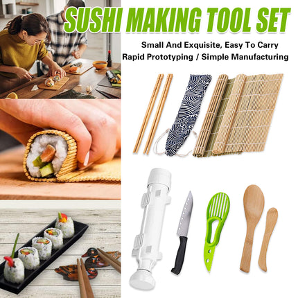 Sushi Making Tool Set for Home Kitchen DIY Sushi Rolls Professional Grade