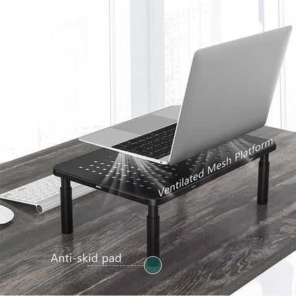 Monitor Stand Riser Aluminium 3 Level Laptop Desk Organiser Non Slip Black
