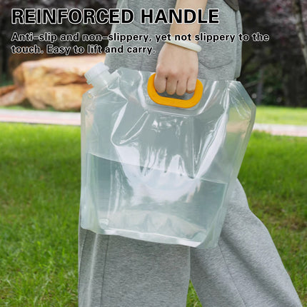 20PCS Portable Clear Water Storage Bags 1.5L 2.5L with Cap for Camping Picnic
