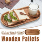 8pcs Wooden Cake Tray Home Serving Tray for Treats Snacks and Desserts Use