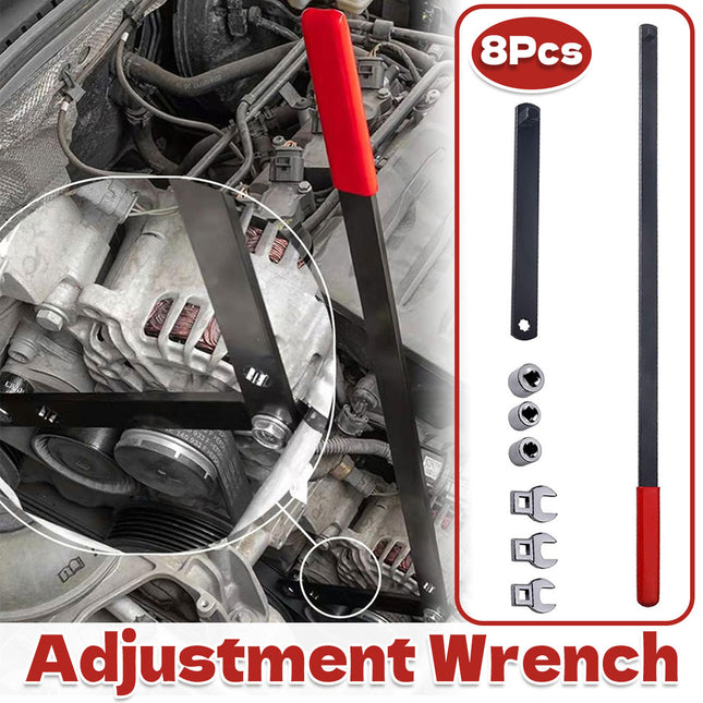 8PCS Idler Pulley Belt Tensioner Wrench Set Car Disassembly Adjustment Tool Kit