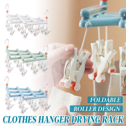 Plastic Socks Drying Rack Multi Clip Clothes Hanger Laundry Organizer Holder