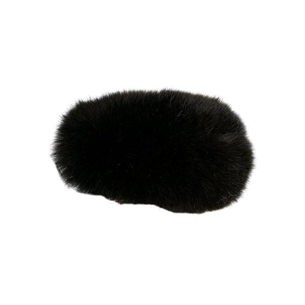 Large Plush Hair Claw Imitation Fur Big Shark Clip Faux Rabbit Fur Hair Clip - Aimall