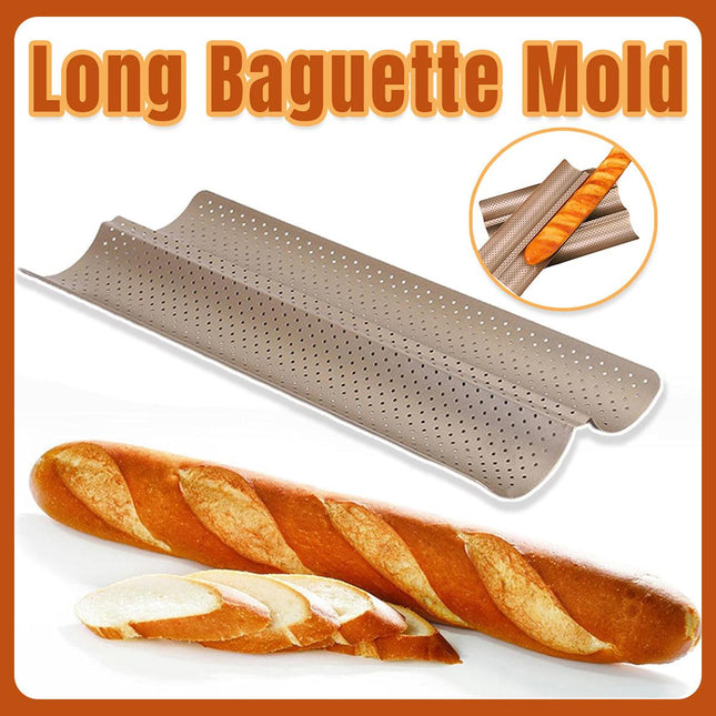Nonstick Baguette Baking Tray 2 Compartments Bread Mould  Homemade Bread Stick