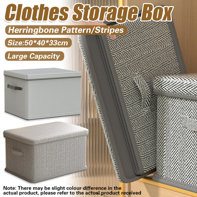 Clothes Storage Box Large Capacity Foldable for Wardrobe Closet Home Storage
