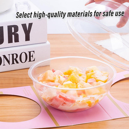 100pcs Transparent Round Ball Packing Box Cake Candy Baking Storage Container