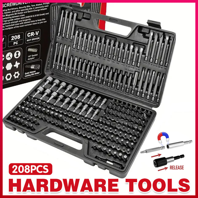 208PCS Precision Screwdriver Set Home Repair Tool Kit with Portable Storage Box