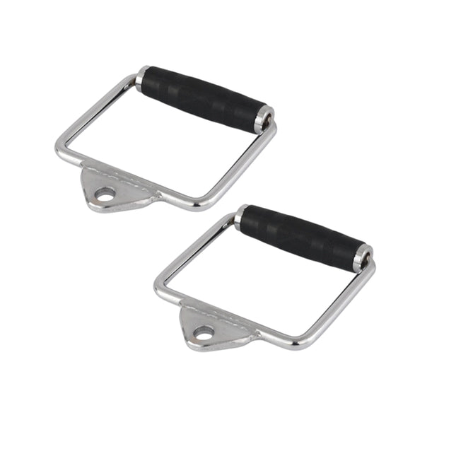 2pcs Metal D-Handle Stirrup Cable Attachments Machine Workout Fitness Gym
