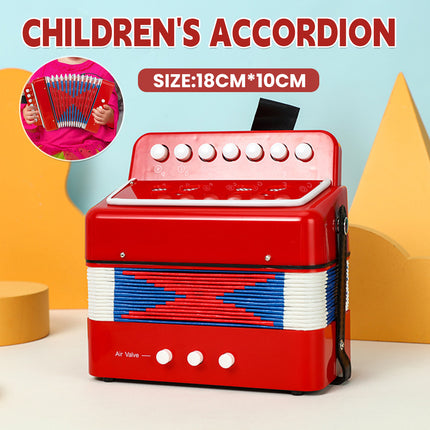 Portable 7-Key Accordion for Kids Beginners Early Music Education Home School