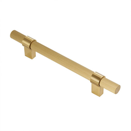 5 Sizes Brass Solid Handles Knurled Vertical Pulls for Cabinet Drawer Wardrobe