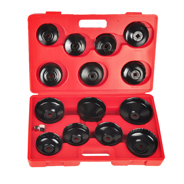 14PCS Cap-Type Oil Filter Wrench Set Cap Wrench Socket Adapter for Car Truck SUV