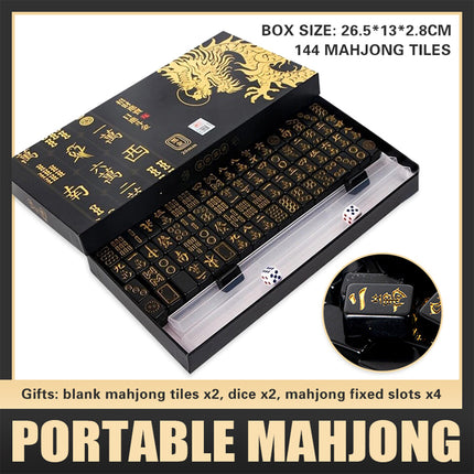 Portable 144PCS Universal Mahjong Set for Family Gatherings Home Entertainment