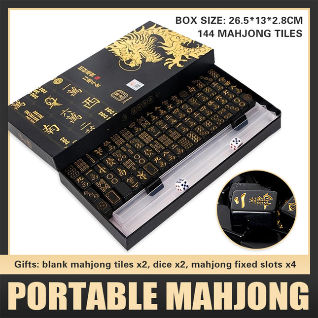 Portable 144PCS Universal Mahjong Set for Family Gatherings Home Entertainment