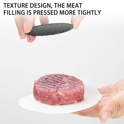 Manual Hamburger Press Round Meat Patty Mould Non Stick BBQ with 100 Wax Discs