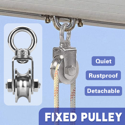 Stainless Steel Pulley Wheel Lifting Ring Wire Rope Roller For Hoist Rail