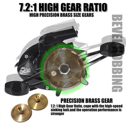 Digital Teardrop Fishing Reel Long Casting Freshwater Sea Boat Beach Raft