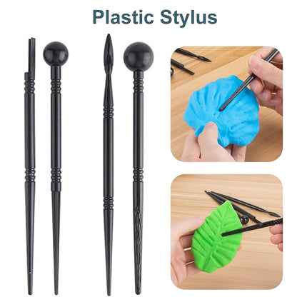Pottery Clay Tool Set 25 or 61PCS Wooden Handle Sculpting Ceramic Art DIY
