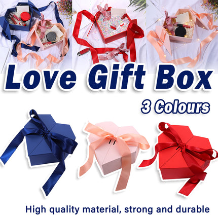 Gift Box Empty Love Birthday Box for Presents Decorative Packaging for Gifts