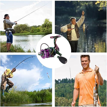 Fishing Spinning Reel 6 Sizes Line Wheel Smooth Gear Tackle Freshwater Saltwater