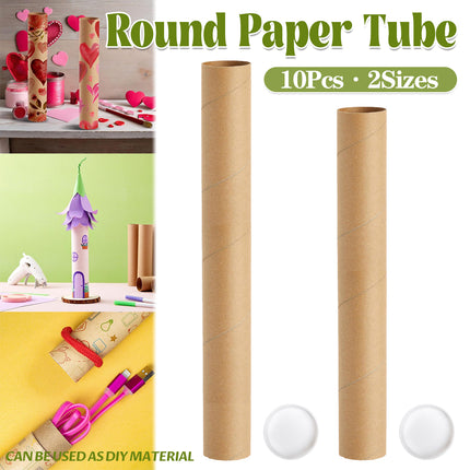 10PCS Round Kraft Paper Storage Tubes Cardboard Poster Document Shipping Tube