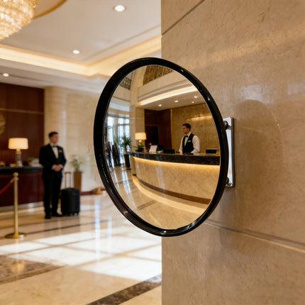 Round Convex Security Mirror 22cm Lightweight Shatterproof Blind Spot Mirror