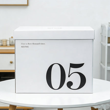 2PCS Paper Storage Box Large Capacity Portable Minimalist Design Home Storage