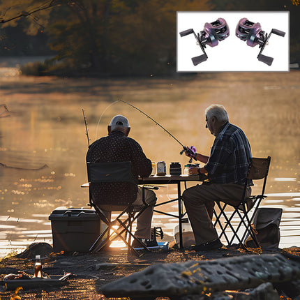 Fishing Reel Metal Baitcasting Water Drop Wheel Black Hand Line Spool Gear Tool