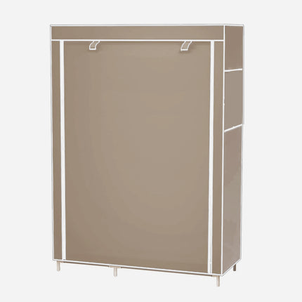Portable Clothes Storage Cabinet Wardrobe Organizer Unit with Shelf Closet