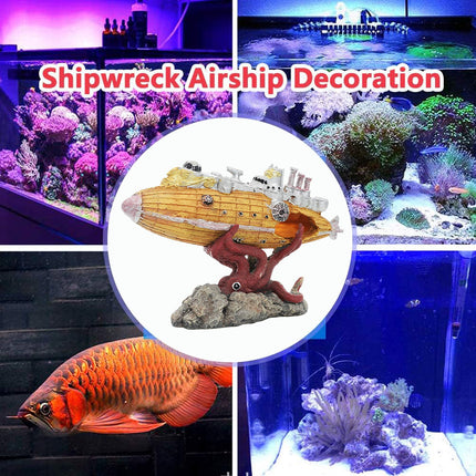 Octopus Submarine Fish Tank Decoration Landscape Aquarium Ornament Home Décor
