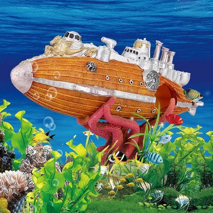 Octopus Submarine Fish Tank Decoration Landscape Aquarium Ornament Home Décor