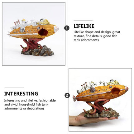Octopus Submarine Fish Tank Decoration Landscape Aquarium Ornament Home Décor