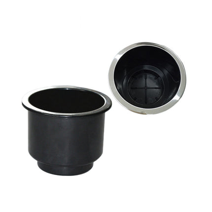 4PCS Plastic Recessed Cup Drink Holders Black Drop In Style for Car Boat Marine RV